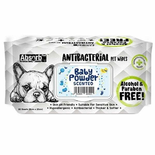 Absorb מגבוני בייבי פאודר לכלבים וחתולים היפואלרגני
