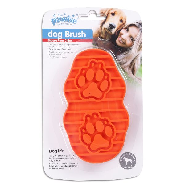 מברשת גומי לקרצוף והברשה לפרווה קצרה Pawise