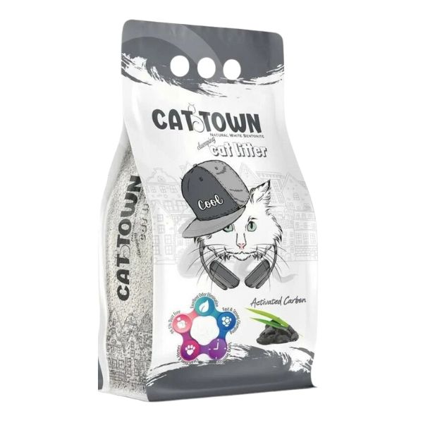 קט טאון Cat Town חול לחתולים מתגבש בתוספת פחם פעיל - 10 ליטר