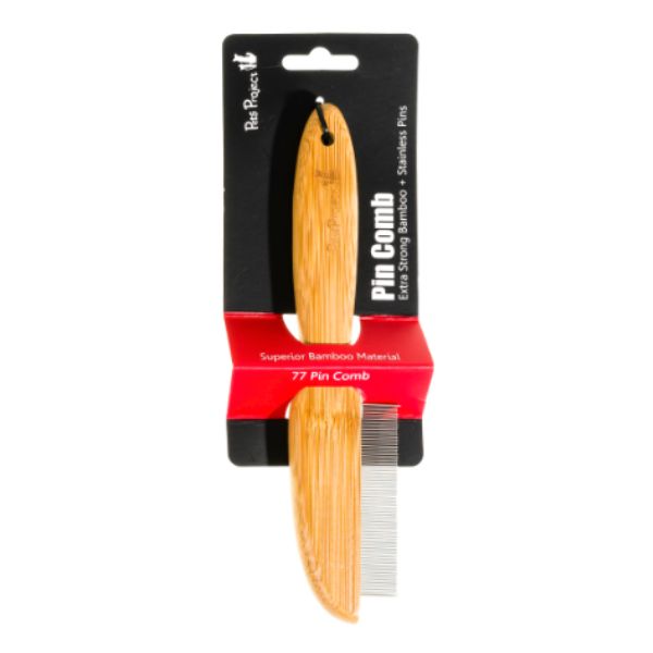 מסרק טיפוח במבוק 77 שיניים Pets Project