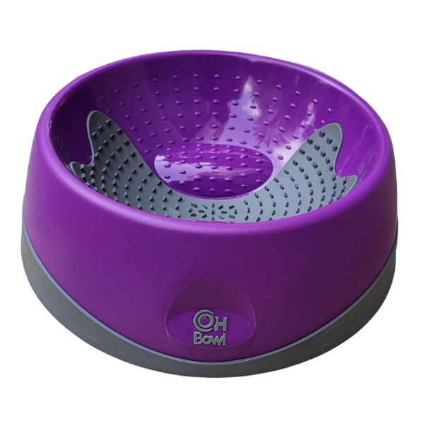 ליקי מט Oh Bowl קערת האכלה וליקוק דנטלית סגול - גדול