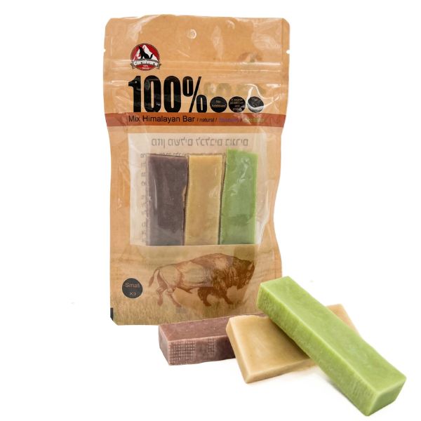 קרניבור חטיף לעיסה עצם יאק מידה S מיקס טעמים - 3 יח