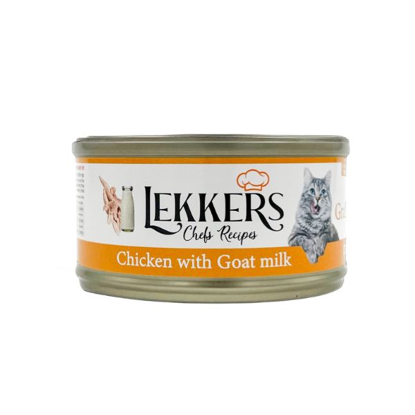 LEKKERS - מעדן חתולים טונה אדומה עוף וחלב עיזים(4) - 85 גרם