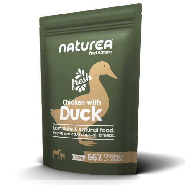 נטוראה פאוץ מזון רטוב לכלבים עוף ברווז וחמוציות - 300 גרם