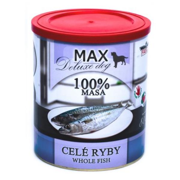 Falco Max מזון רטוב בשימורים 100% דגים שלמים טחונים - 800 גרם