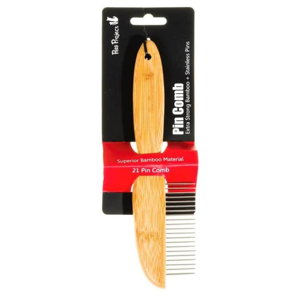 מסרק טיפוח במבוק 21 פינים Bamboo Groom