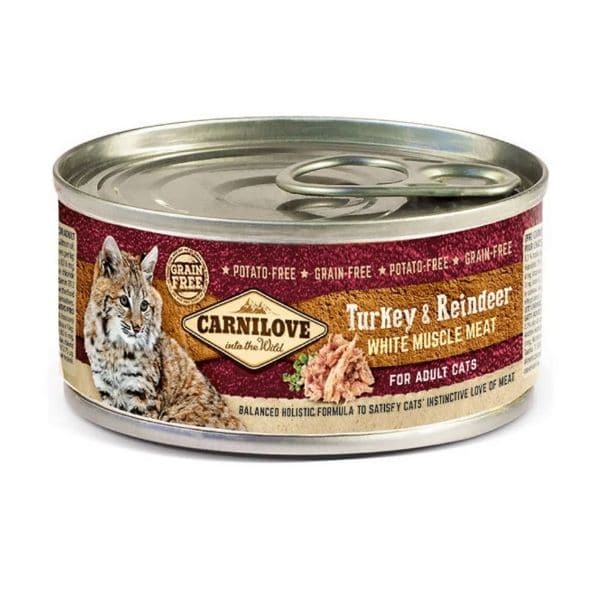 קרנילאב מעדן לחתולים הודו וצבי - 100 גרם