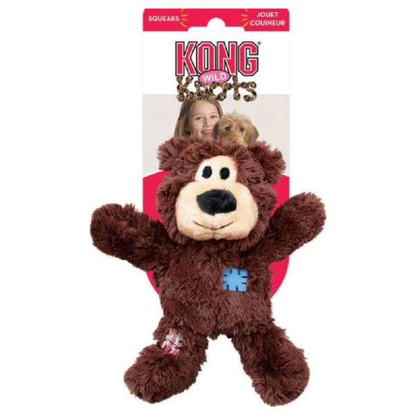 קונג Wild Knots - בובת דוב עם חבל פנימי M/L