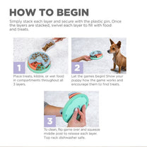 נינה אוטסון צלחת פאזל האכלה 3 קומות לגורים- Puppy Lickin Layers