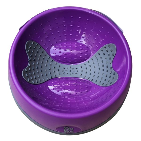 ליקי מט Oh Bowl קערת האכלה וליקוק דנטלית סגול - גדול