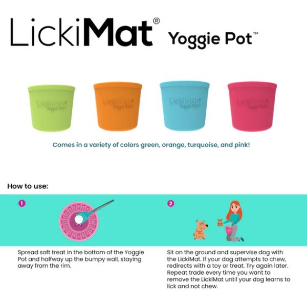 ליקי מט Yoggie Pot כוס האכלה וליקוק - ורוד
