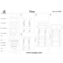 Catagat Titan מתקן גירוד לחתולים מפואר ויוקרתי - 130 ס"מ