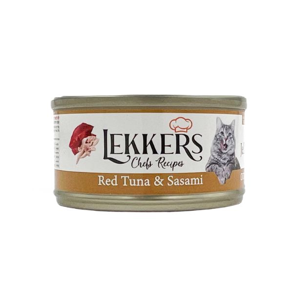 LEKKERS - מעדן חתולים טונה אדומה וסומסום(11) - 85 גרם